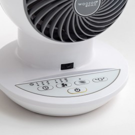 IRIS USA WOOZOO Air Circulator Fan with Remote, Oscillation, 3 Speeds, 52ft Max Air Distance, Adjustable Tilt, Quiet Motor, Small Fan for Bedroom, Office, Dorm, White