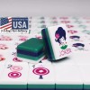Sierra and Red Mahjong Acrylic Mahjong Tiles 4-layer Engraved American