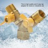 G1/2 Brass Garden Irrigation 2 Way Y Hose Splitter Double