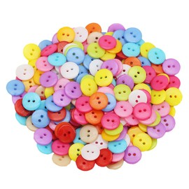 1000 PCS Round Mixed Button 10mm Resin Sewing Buttons 2 Holes Buttons for Clothes Sewing DIY Craft Projects