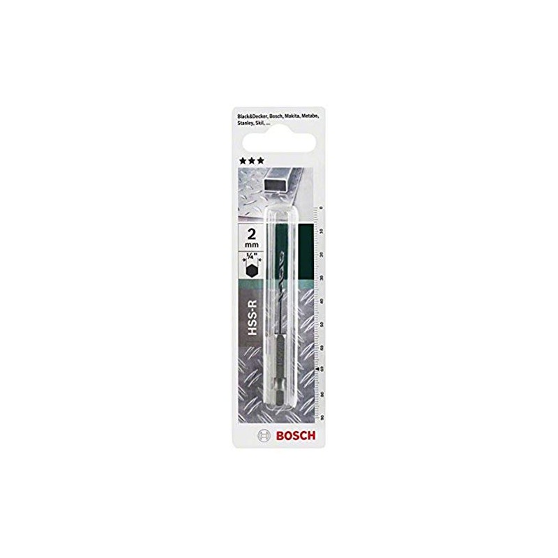 Bosch 2609255139 Hex Shank Metal Drill bit, 2 mm Diameter
