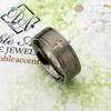 DoubleAccent 8MM Comfort Fit Titanium Wedding Band Cross Flat Ring