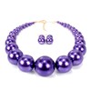 KOSMOS-LI Retro Big Faux Pearl Collars Necklace For Women