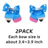 YKW Blue Polka Dot Pencil Hair Bow Clip for Girls