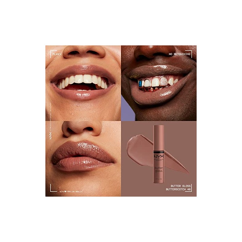 NYX PROFESSIONAL MAKEUP Butter Gloss Brown Sugar, Non-Sticky Lip Gloss