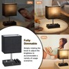 Fully Dimmable Bedside Lamps for Bedroom with USB C Ports,