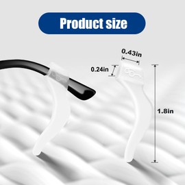 SMARTTOP Eyeglass Ear Grips -20 Pairs eye glasses ear grippers Anti-slip Holder, Silicone Ear Hook, eyeglasses ear grip Sleeve Retainer for Sports Glasses, Sunglasses Reading Glasses