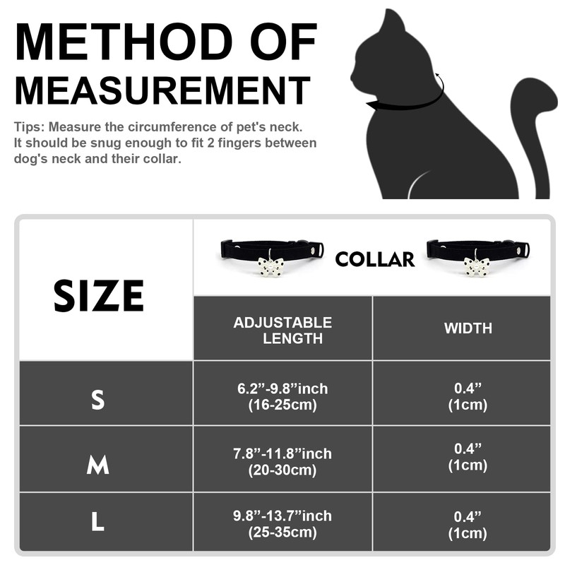 HOWWFALY Cat Collar Bow Soft & Comfy Detachable and Adjustable