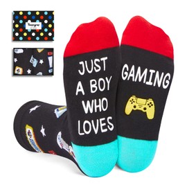 Gamer Gifts for Men Teen Boys - Funny Gaming Socks for Teen Boys, Gaming Gamer Christmas Socks Video Game Socks 13-18 Years