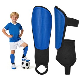 Beugo Football Shin Pads, Kids Football Shin Guards, Style B (Blue, S)