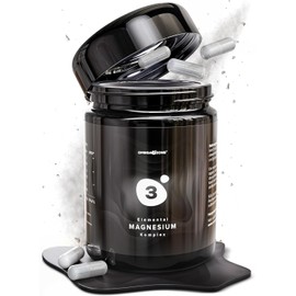 omega3zone Elementary Magnesium Complex - High Dose Vegan Tablets - Optimal Combination with Malate Taurate Bisglycinate - 354 mg Magnesium Capsules - 120 Capsules