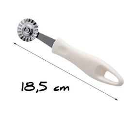 Stainless Steel Pasta Cutter with Ergonomic Handgrip, Multi-functional Hand Dough Cutter for Homemade Pasta Ravioli Tortelli Cappelletti