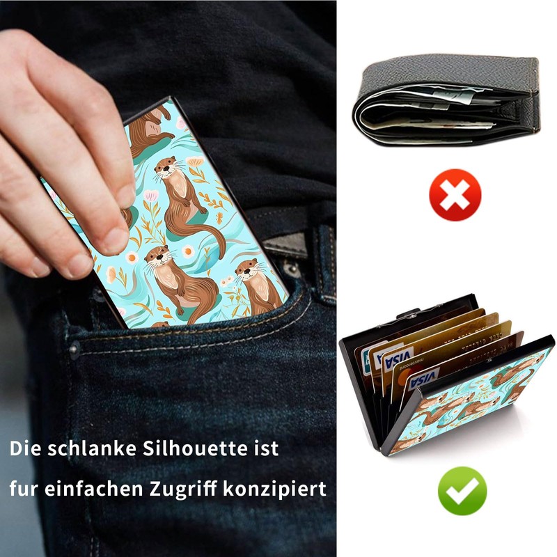 Qindaiwen RFID Blocking Stainless Steel Card Holder – Slim Metal