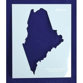 TCR Templates State of Maine Stencil -14 mil Mylar Painting/Crafts