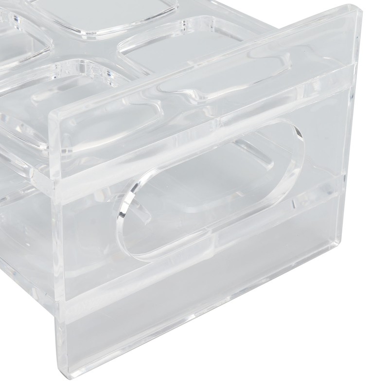 Acrylic Shot Glass Holder Carrying 6 Square Transparent Liquor Cup