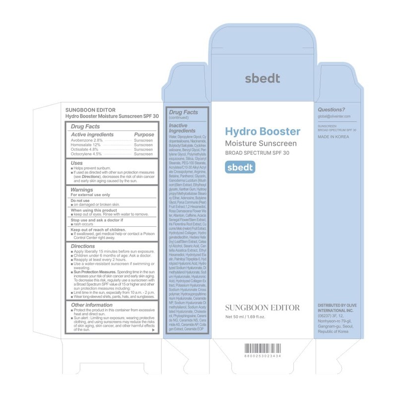 SUNGBOON EDITOR Hydro Booster Sunscreen, SPF 30, Non-Greasy, Lightweight, Hydrating