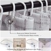 DuriLolly White Marble Shower Curtain Abstract Gray White Texture Granite