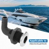 Yetaha 2Pcs 90 Degree Marine Nylon Thru Hull Connector,Black Deck