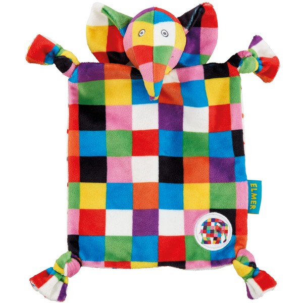 Rainbow Designs EL1448 Elephant Elmer Comfort Blanket, Baby