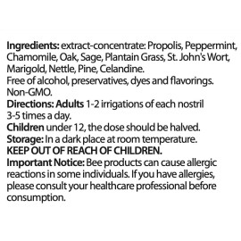 New Time Propolis Nasal Rinse Spray with Herbs 1/2 fl oz (15 ml) Moisturizes Sinus Canal