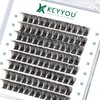 Lash Clusters,96 Pcs Cluster Lashes D Curl 18mm DIY Lash