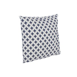 1buy3 Cushion Cover Pack of 2 Crosses White/Blue 50 cm x 50 cm 100% Cotton with Zip – Many Colours and Sizes to Choose From