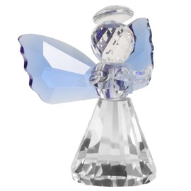 Holibanna Adorable Crystal Angel Figurine Statue Home Decoration for Garden Desktop Memorial Statue with Delicate Design for Collectors Boy Girl