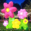 KOOY 6FT Summer Inflatable Flower Outdoor Decoration Multi-Colored Blow up
