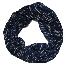 ACC Dots Women's Silk Loop Scarf, Dots Royal Blue