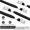 Marspark 100 Pieces Black Lanyards Bulk with Clip Flat Neck