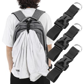 3 Piezas Add A Bag Correas de Equipaje, Correa Ajustable para Maleta para Manos Libres, Soporte para Chaquetas Mochila, Accesorios de Viaje para Conectar Equipaje O Mochila