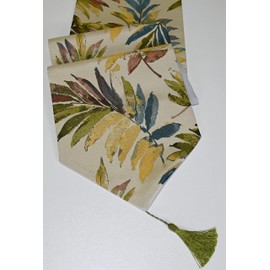 HoliSelear Multi-Size Colorful Leaf Table Runner Fall 13 x 72 Inch for Farmhouse Long Side Desk Tall Kitchen Tea/Coffee Table Dining Room Decoration Party Dresser Thanksgiving Christmas