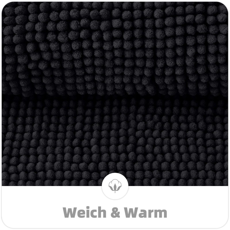 OLANLY Chenille Bath Mat, Non-Slip Bathroom Rug, Soft Bath Mat,