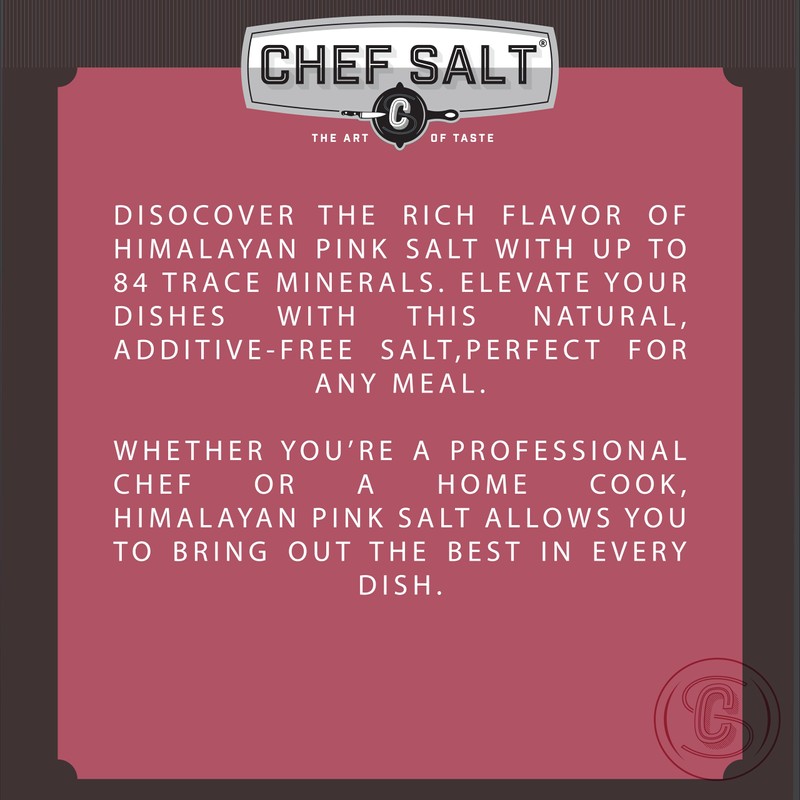 CHEF SALT Himalayan Pink Salt 3lb Fine Grain, Pack of