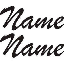 ShirtInStyle Fishing Tackle Boat Sticker for Inflatable Boats, Text Name Set of 2, 20 cm Wide, Sticker Foil, Colour Red