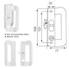 Sliding Patio Door Latch Slides Door Lock White Pull Handle