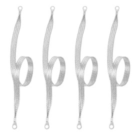 XLIUAX 4 Pcs Ground Strap Automotive, Ground Cable Grounding Straps 20 inch Grounding Wires Flat Braided Copper Strap Tinned Cable with Ring Terminals for Universal Vehicle Most Cars Automotive Engine