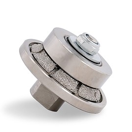 HOMESOM Diamond Hand Profiler B5,Half Bullnose Vaccum Brazed Profile Wheel Metal Cover Router Bit for Marble Granite D65 M14