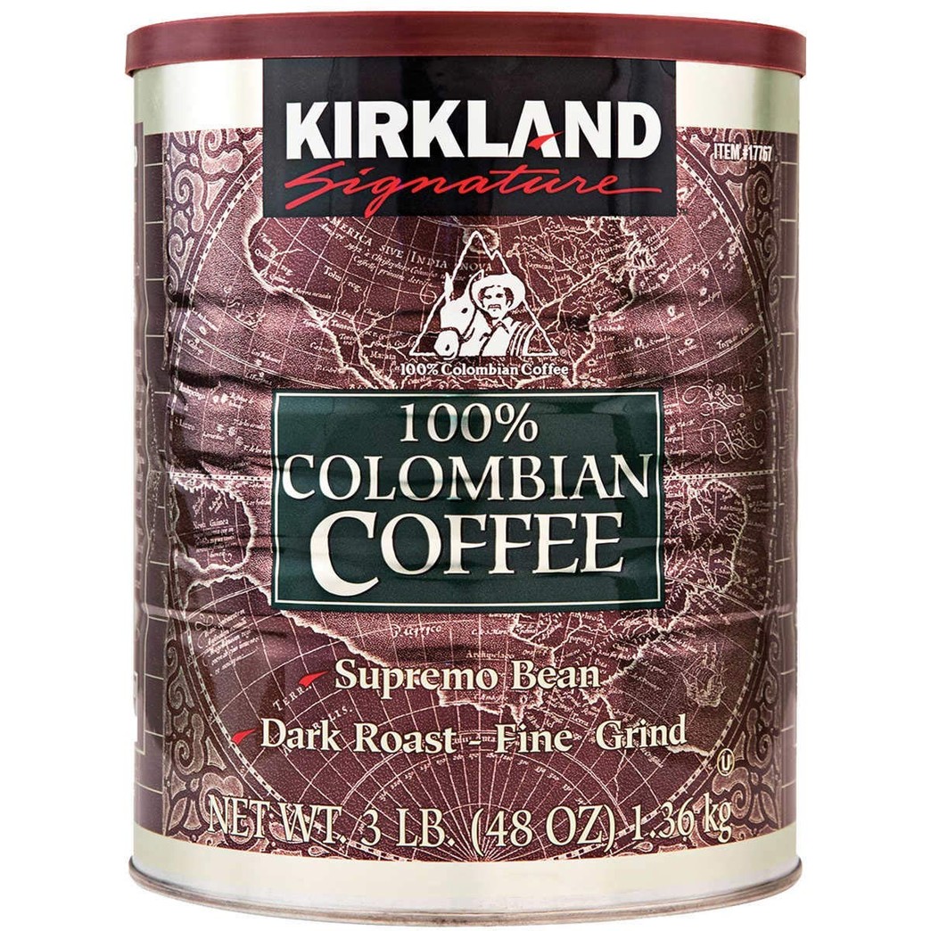Kirkland Signature 100% Colombian Coffee, Supremo Bean Dark Roast-Fine Grind, 2 Pack