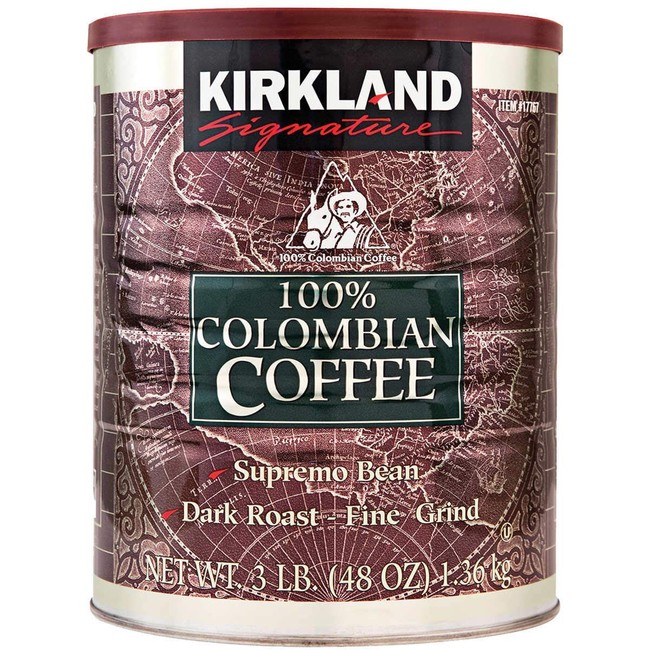 Kirkland Signature 100% Colombian Coffee, Supremo Bean Dark Roast-Fine Grind, 2 Pack
