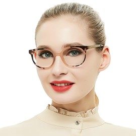 OCCI CHIARI Small Round Reading Glasses Women Stylish Readers for Petite Face(Brown 4.0x) 1.0 1.25 1.5 1.75 2.0 2.25 2.5 2.75 3.0 3.5 4.0 5.0 6.0