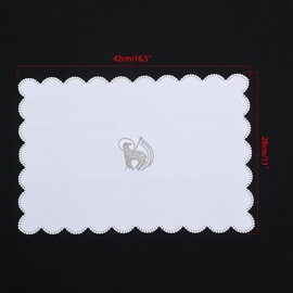 BLESSUME Church Mass Altar Cloth Purificator Cloth Cross Embroidery (White)