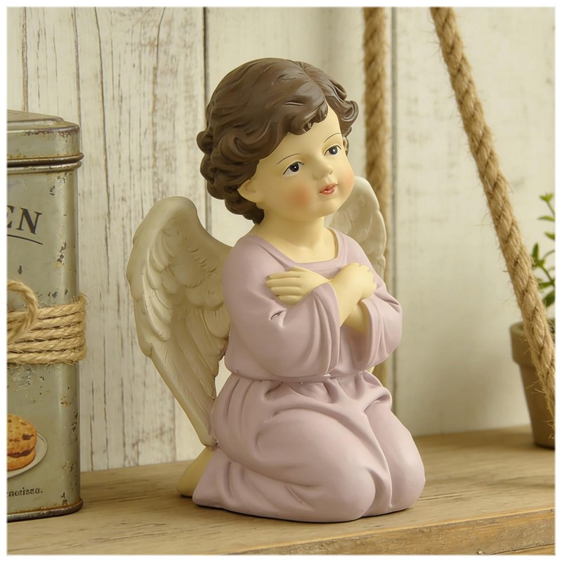 Praying Angel Figurine, 3.74 Inch Resin Guardian Angel Home Decor