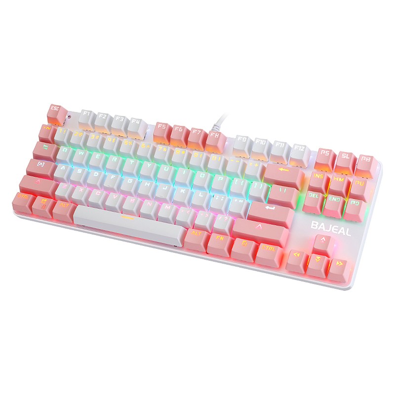 BAJEAL 87 Keys Wired Mechanical Keyboard Mixed Light Mechanical Keyboard