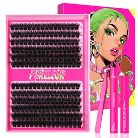 Lash Clusters Kit 100D Individual Eyelash Extensions DIY False Eyelashes with Bond&Seal Remover Applicator