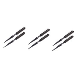 TOVINANNA 6pcs Professional Cushion Wig Brush Pointed Tail Design for Easy Detangling and Styling for Hair Extensions and Wigs Static Black Brushes for Women and Girls