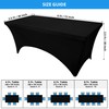Utopia Kitchen Spandex Tablecloth 1 Pack [6FT, Black] Tight, Fitted,