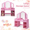 INFANS Kids Vanity, 2 in 1 Princess Makeup Desk and