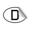 Removable D Sign 19 x 13 cm for Car -