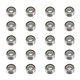 EMSea 20pcs 683ZZ Ball Bearings 3mmx7mmx3mm Double Shielded Deep Groove Bearings 683-2Z Deep Groove Ball Bearings Toy Miniature Bearings, Carbon Steel